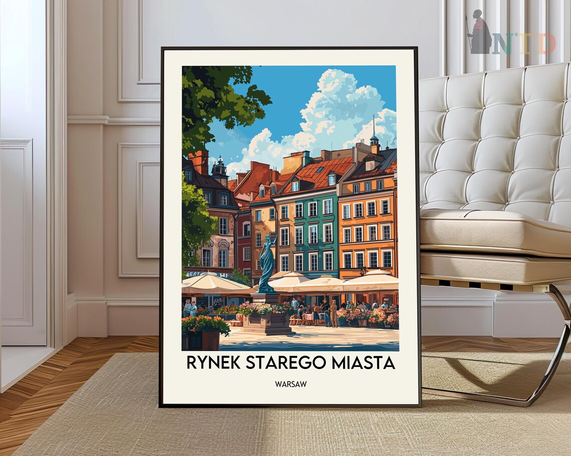Rynek Starego Miasta Warsaw Travel Poster Print