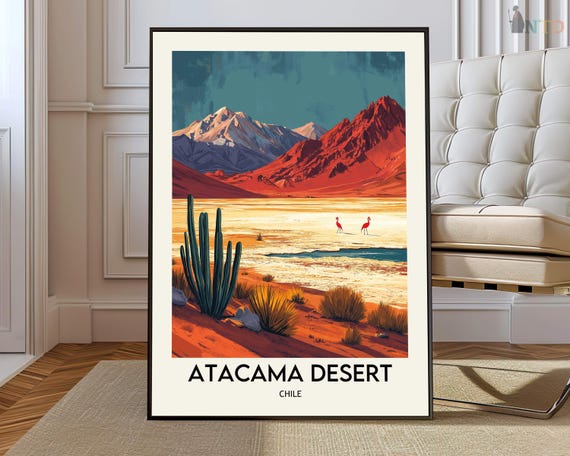Atacama Desert Poster Wall Art Print Photo Chile