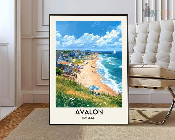 Avalon Wall Art New Jersey Decor Poster Home Travel Gift Print