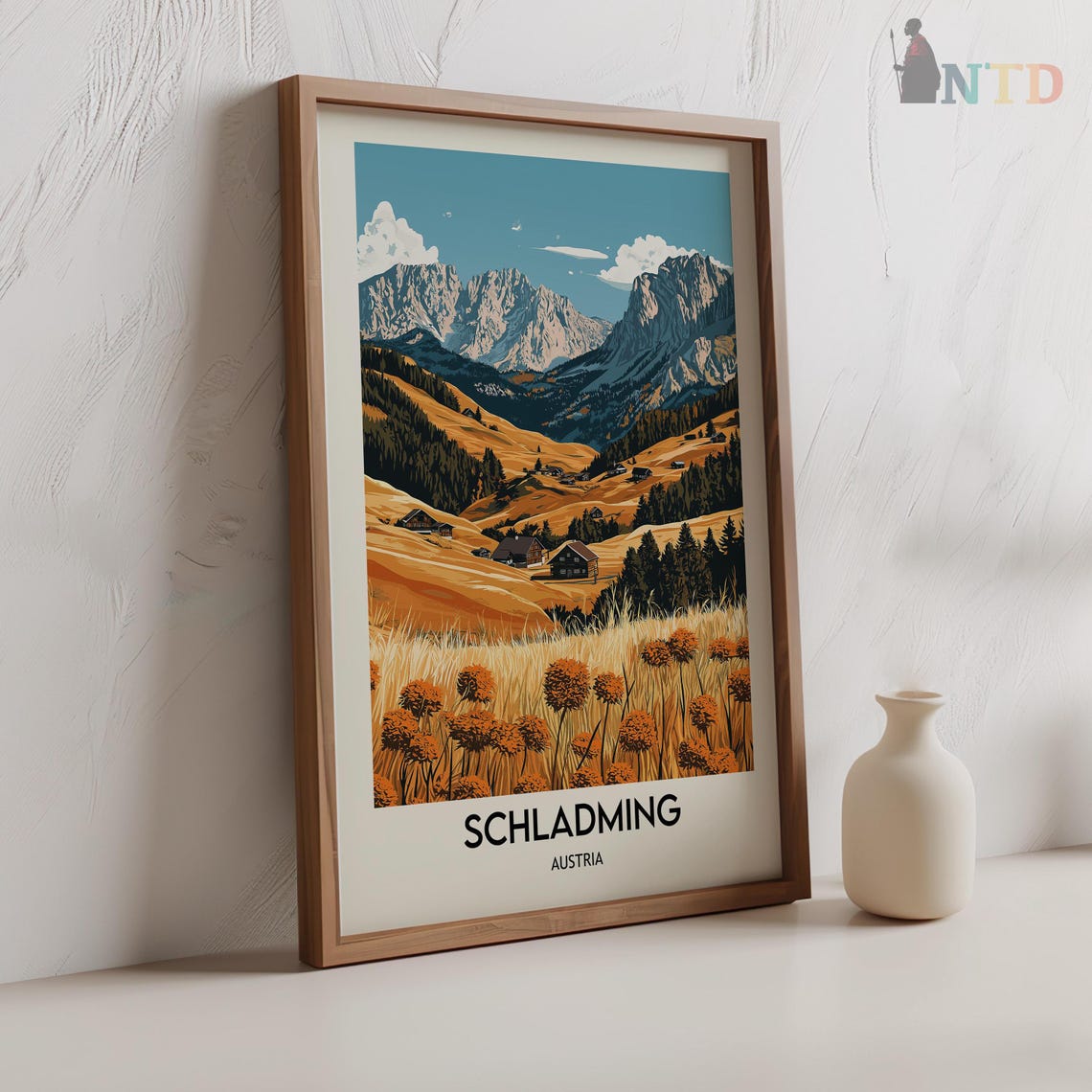 Schladming Print Schladming Wall Art Schladming Poster Schladming Photo Dachstein Mountains Schladming Enns Valley Schladming Austria - Image 2