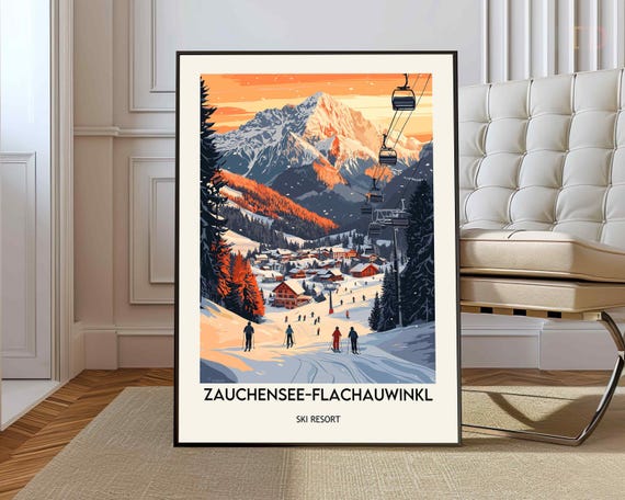 Zauchenseeflachauwinkl Poster Wall Art Print Photo Austria Ski