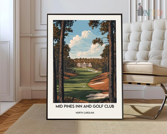 Mid Pines Inn and Golf Club North Carolina Fairway Golf Poster