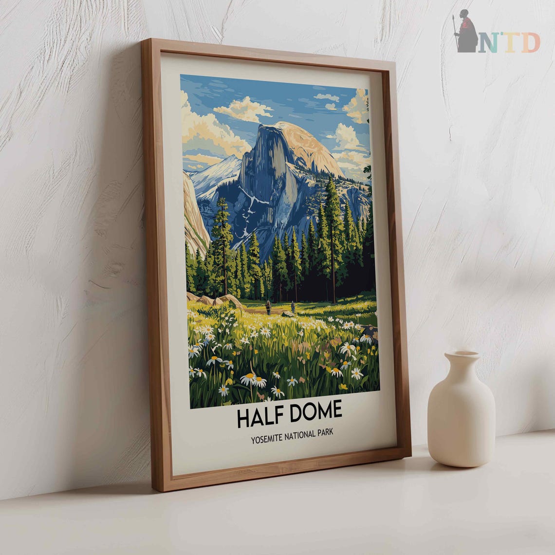 Half Dome Yosemite National Park Wildflower Meadow In Summer Poster - Image 2