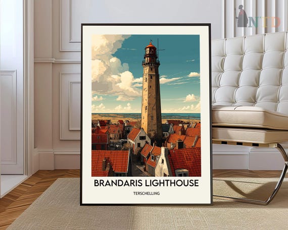 Brandaris Lighthouse Poster Wall Art Print Photo Terschelling Island