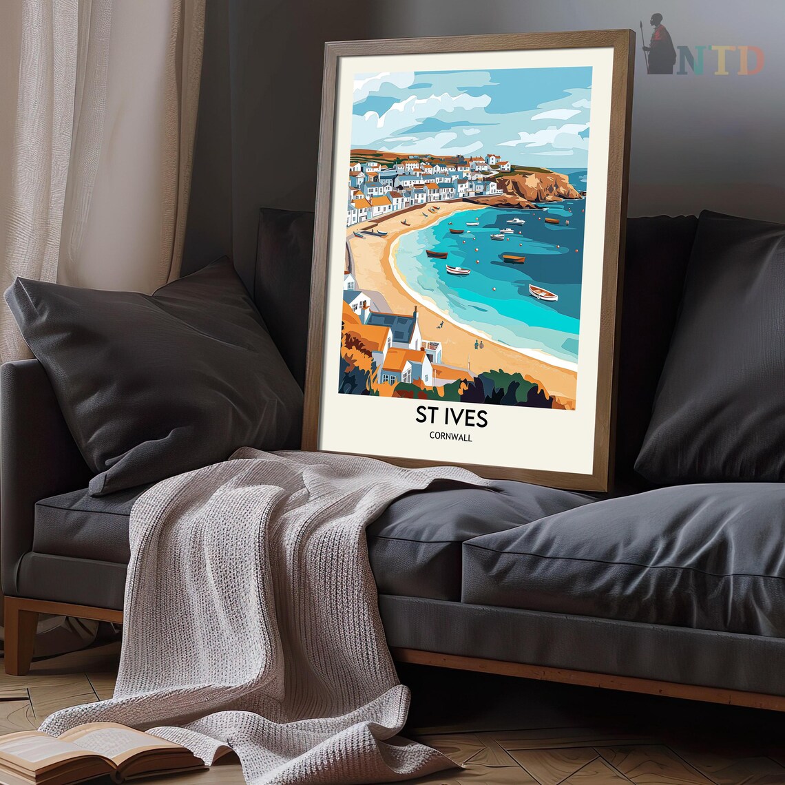 St Ives Cornwall Travel Poster, Wall Art Print - Image 3