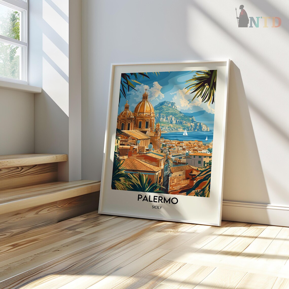 Palermo Travel Poster, Sicily Italy Wall Art - Image 3