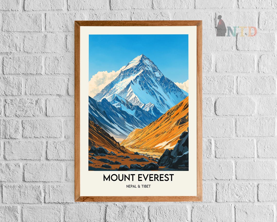 Mount Everest Print Mount Everest Wall Art Mount Everest Poster Mount Everest Photo Mount Everest Poster Print Mount Everest Himalayas - Image 2