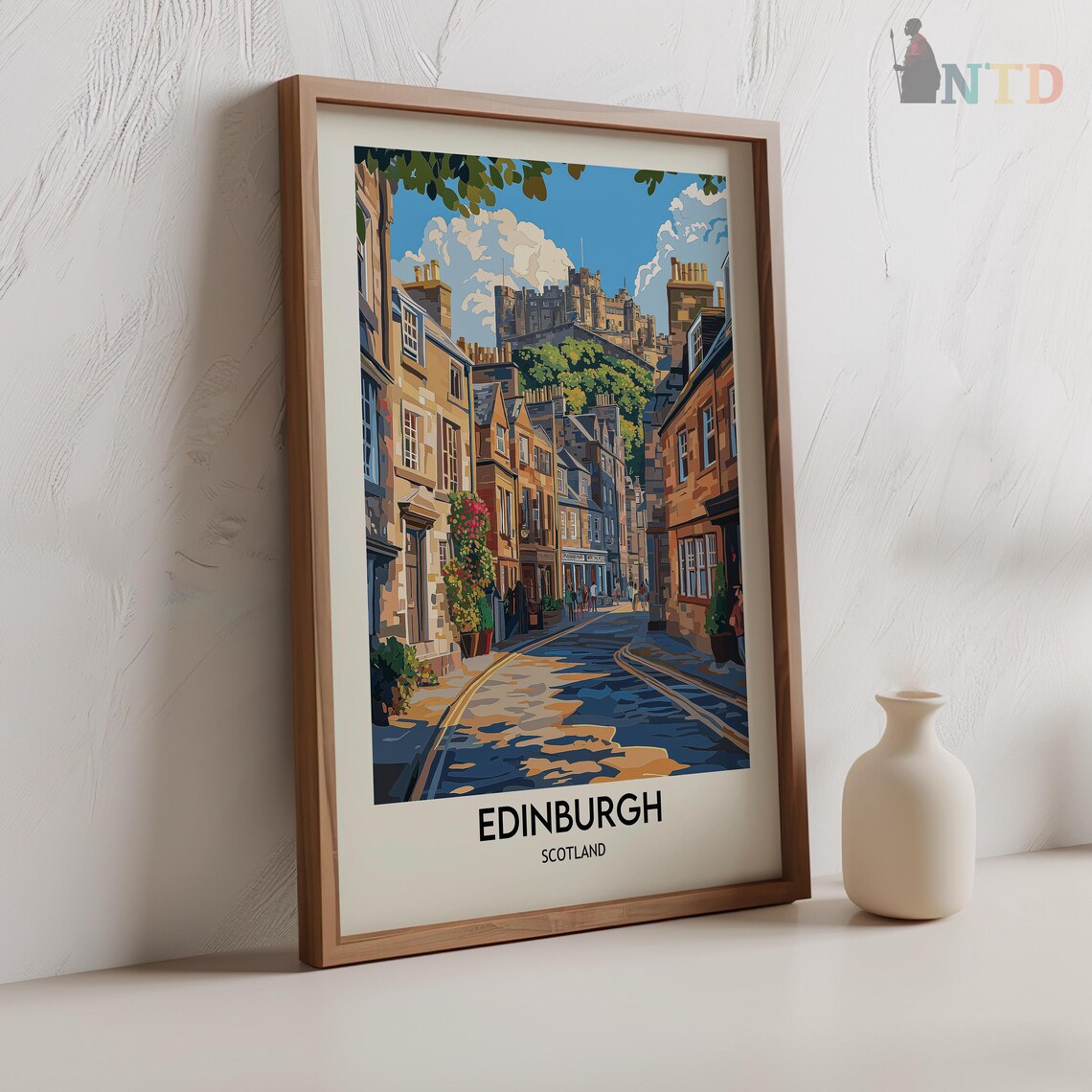 Edinburgh Skyline Travel Poster, Scotland City View - Image 2