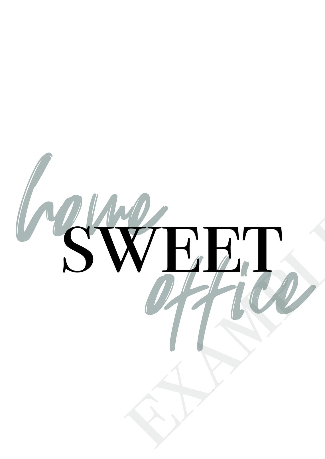 Home Sweet Office Minimalist Typography Workspace Quote Poster - Image 3