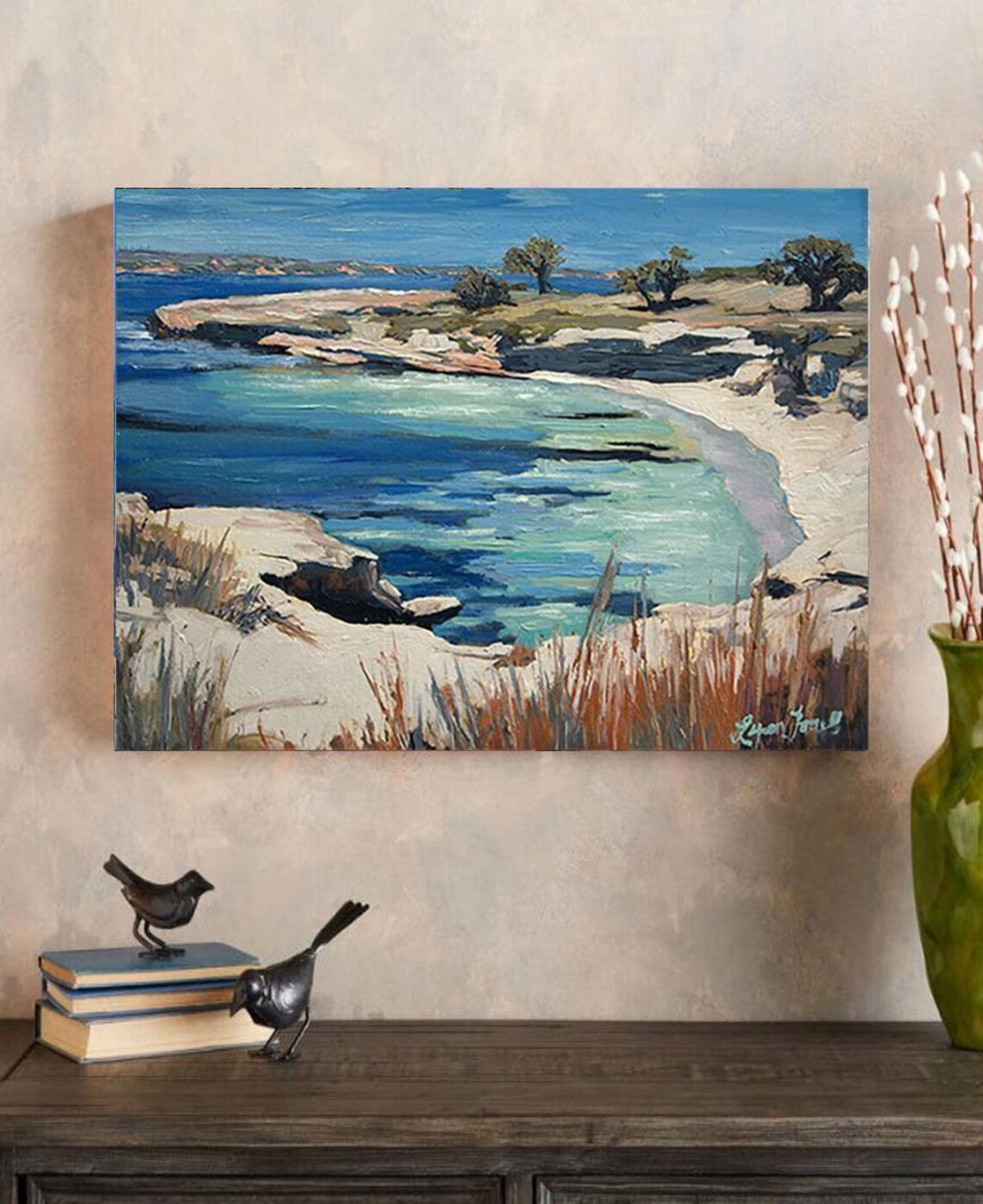 Point Lobos China Cove Turquoise Water Monterey Coast Travel Poster - Image 4