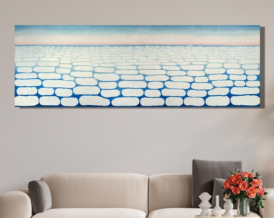 Georgia O'Keeffe Sky Above Clouds Blue Minimalist Art Poster