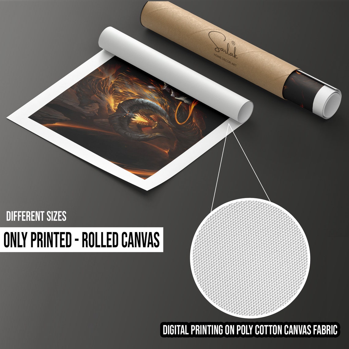 Gandalf Balrog Bridge Of Khazad Dum Fire Battle Fantasy Wall Art - Image 3