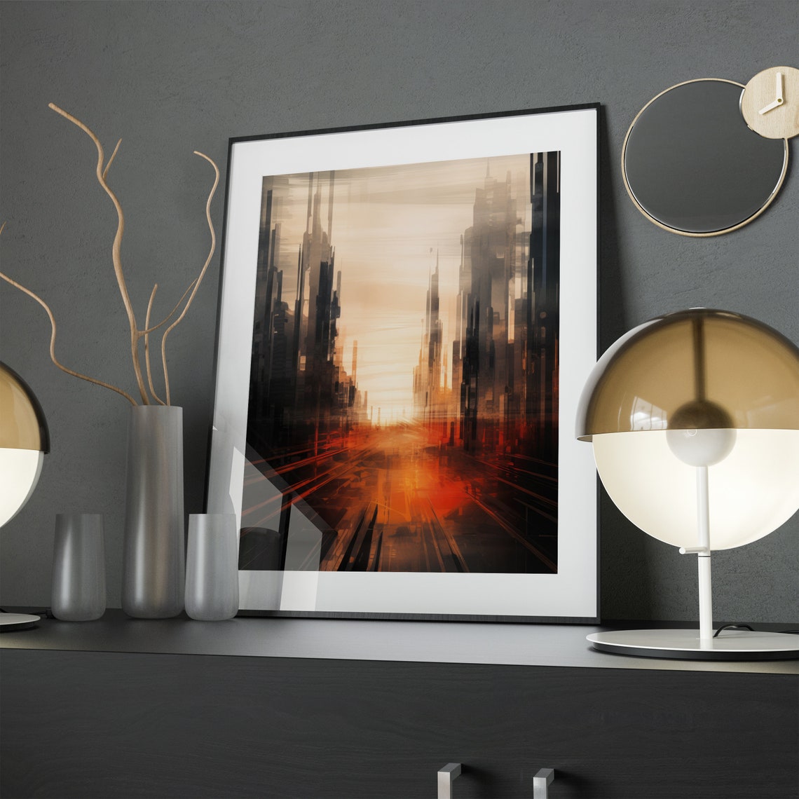 Modern Impressionist Cityscape Painting Sunset Boulevard Art Poster - Image 4