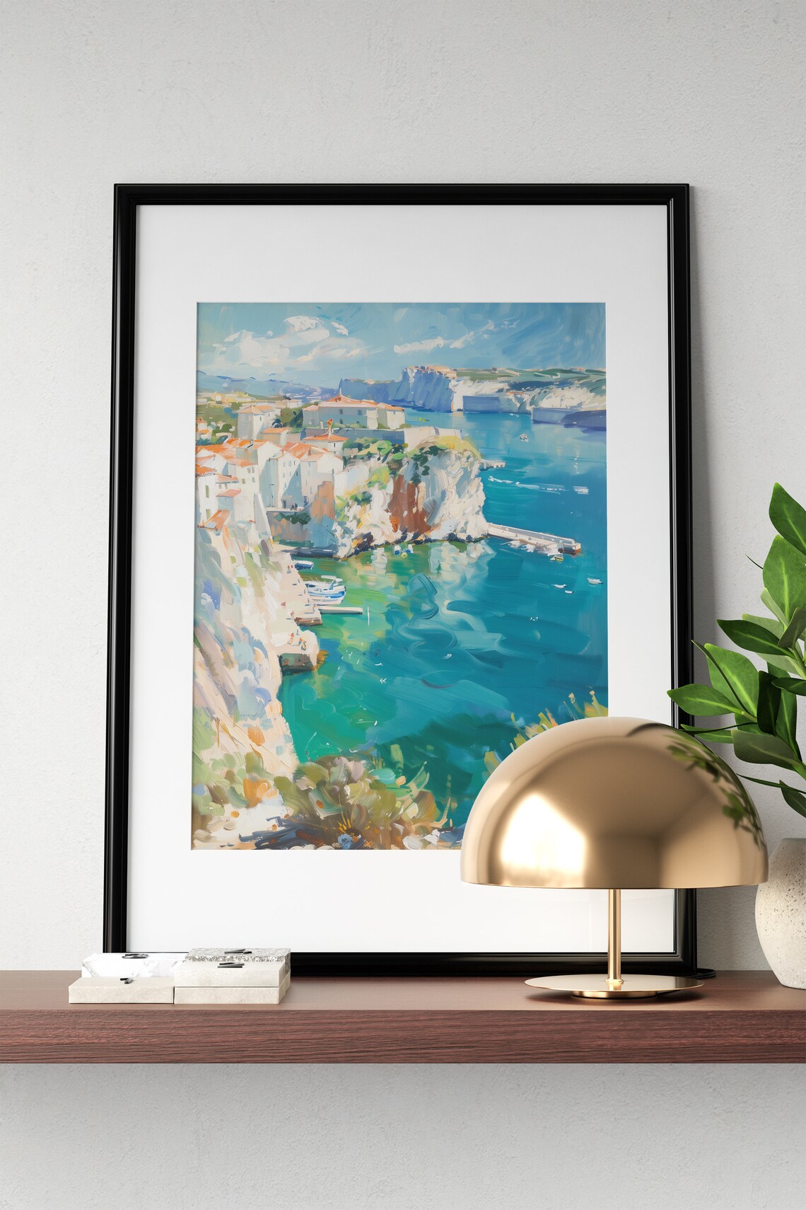 Coastal Scenery Art Print, Nautical Cliffs Landscape - Image 2