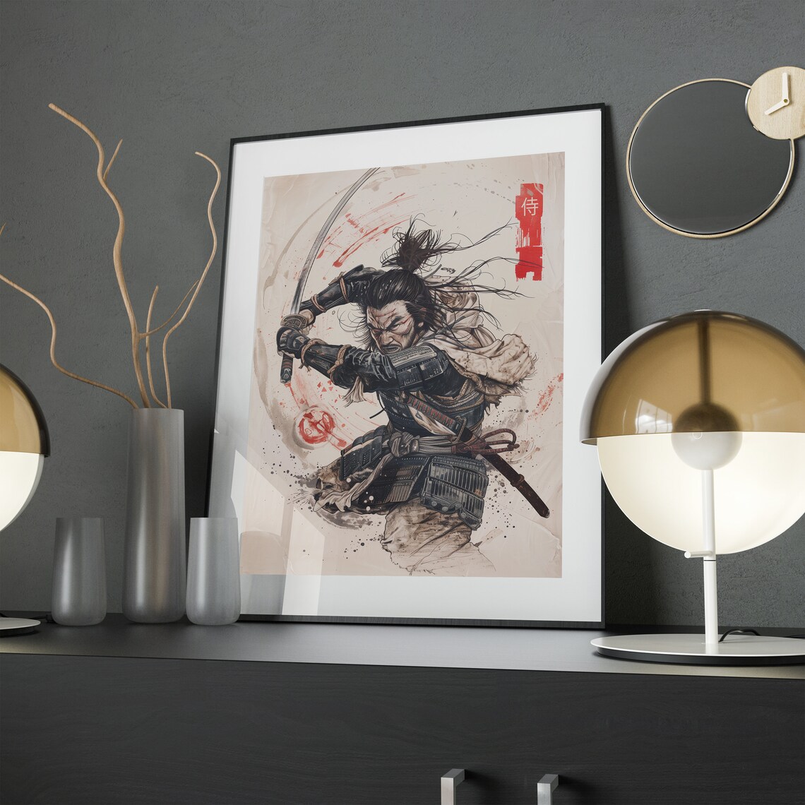 Samurai Warrior Japanese Culture Art Print - Image 4