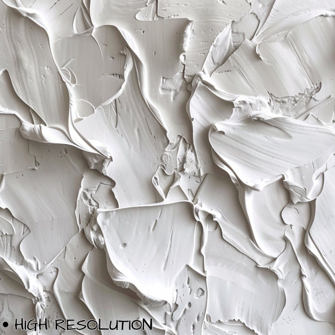 Modern Abstract Art For Frame Tv Minimal Farmhouse Neutral Wall Decor White Texture Painting - Image 3