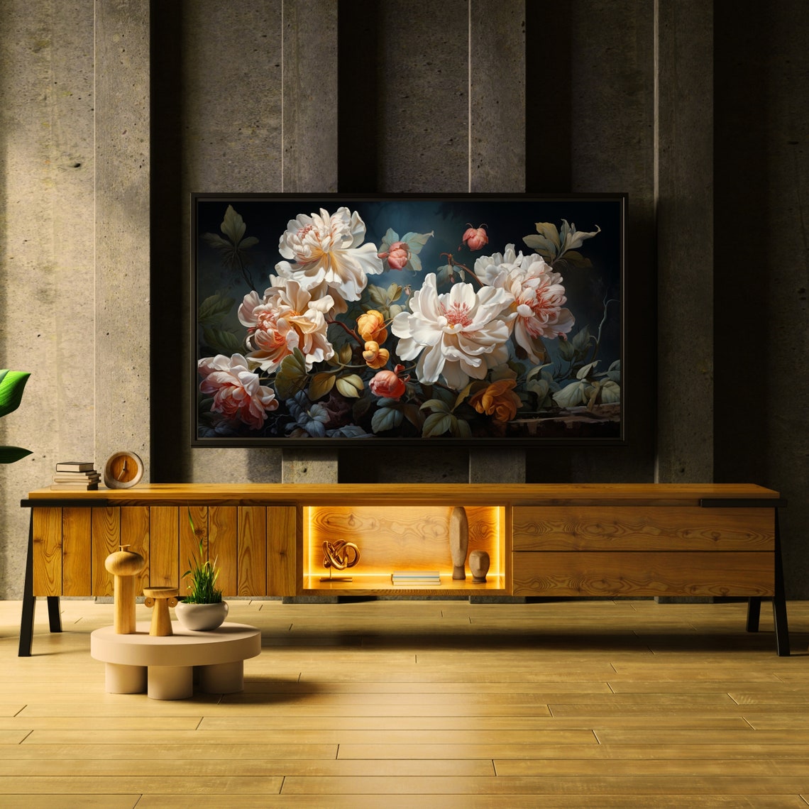 Elegant White Peony Vintage Floral Still Life Botanical Wall Art - Image 2