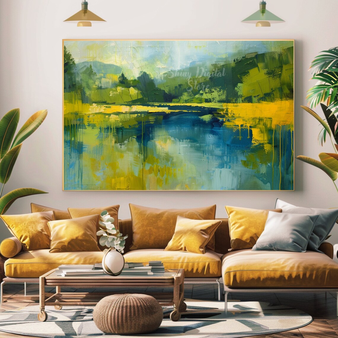 Modern Landscape Painting, Summer Home Decor - Image 3