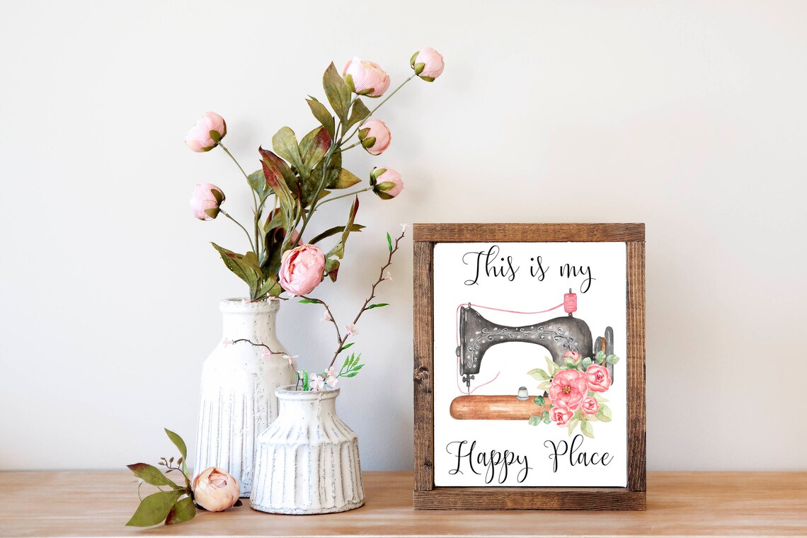 This Is My Happy Place Sewing Room Art Print - Image 2