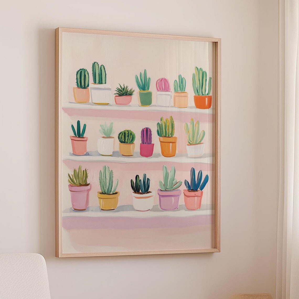Vintage Cactus Retro Botanical Art Print - Image 2