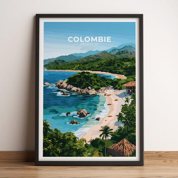 Colombia Poster Colombia Travel Poster Colombia Art Print Colombia Poster Colombia Customizable Gift