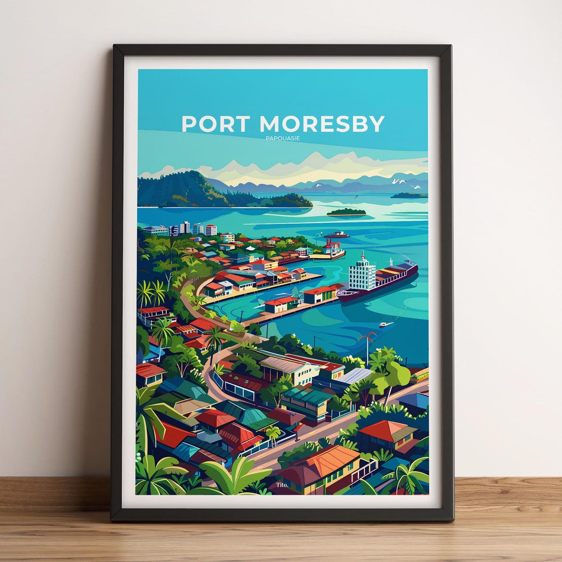 Port Moresby Poster Port Moresby Travel Poster Port Moresby Art Print Port Moresby Poster Customizable Gift