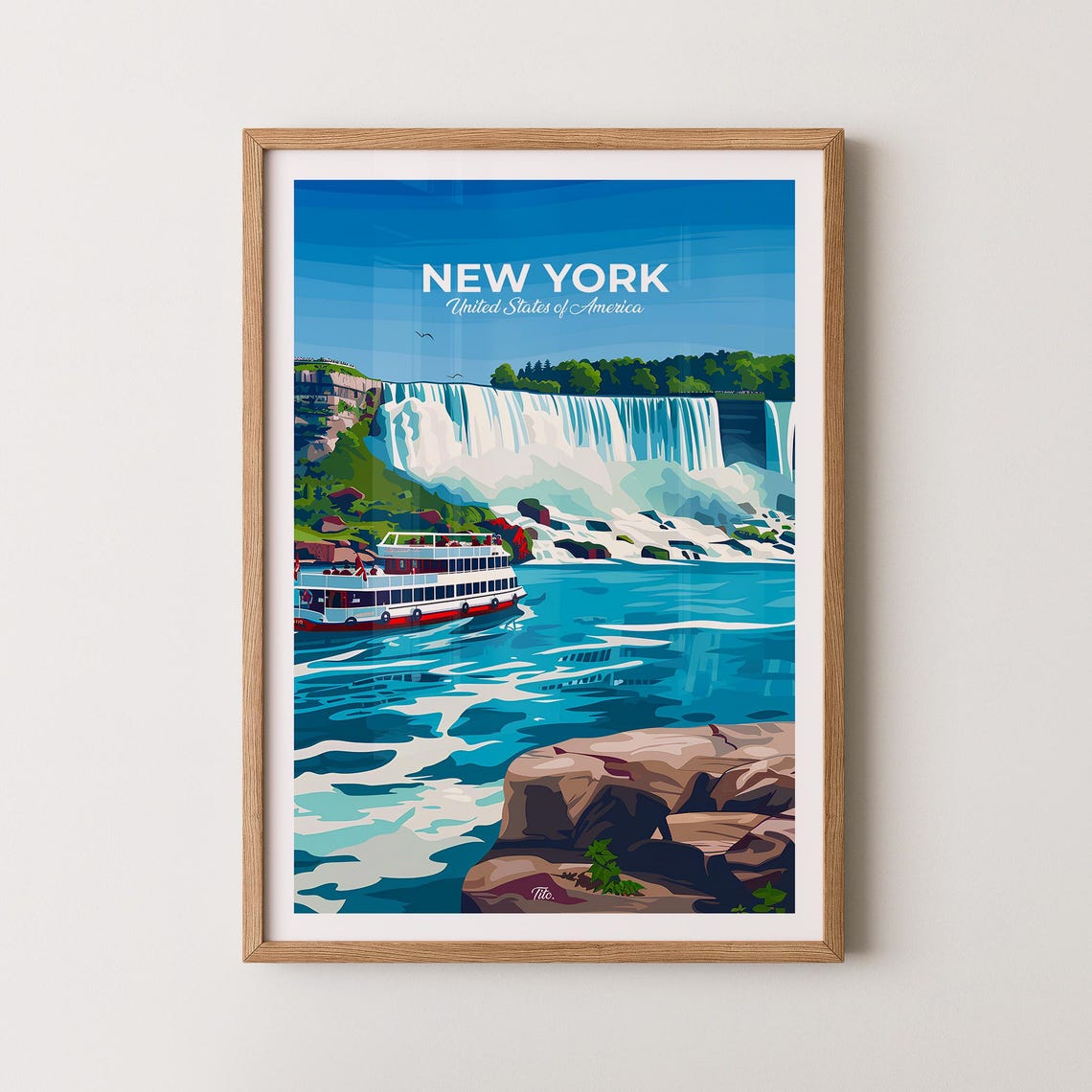 New York Poster New York Travel Poster New York Art Print New York Wall Art Usa Poster Gift For Travelers