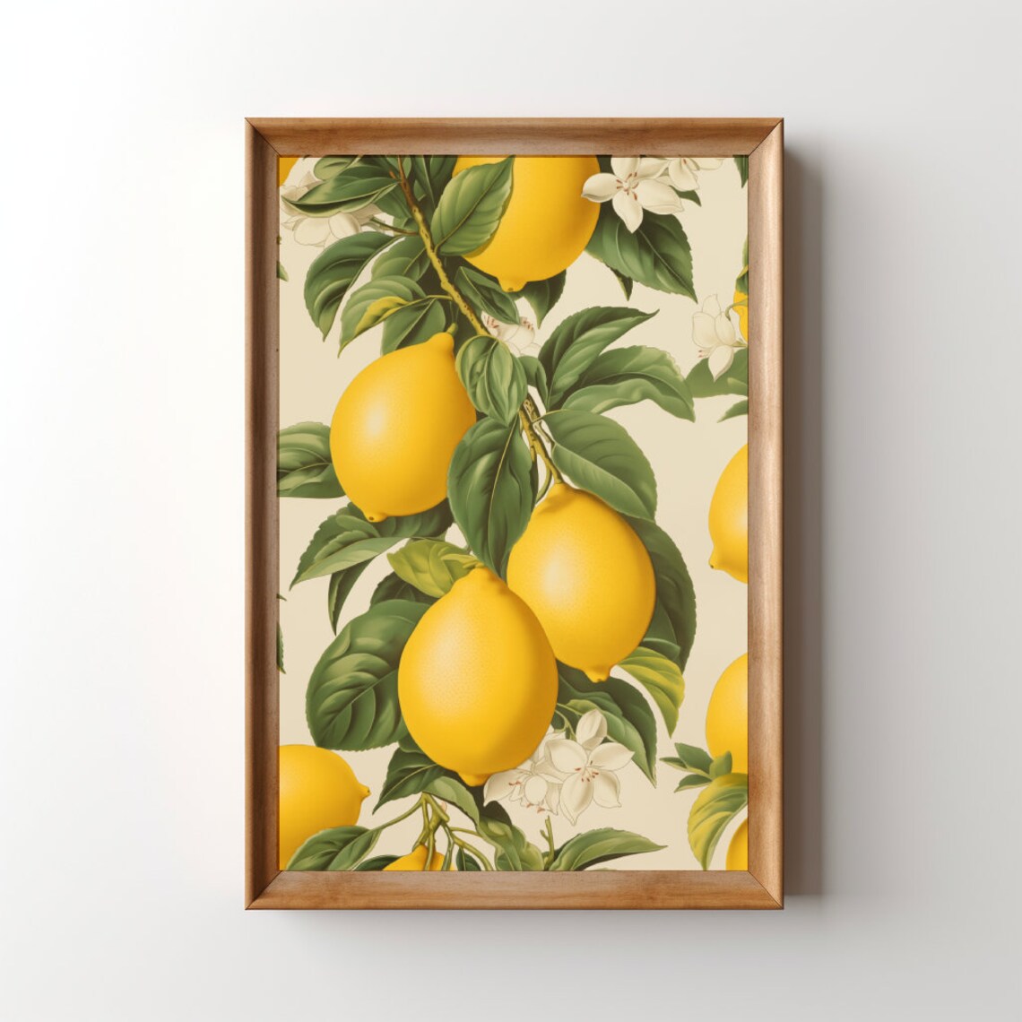 Vintage Lemons Mid-Century Botanical Art Print