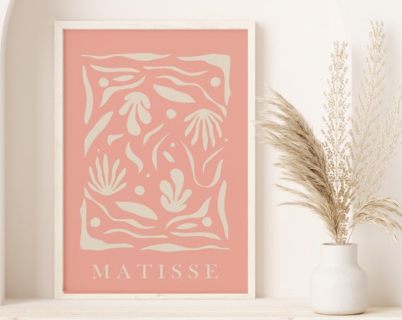 Matisse Print Pretty Light Coral Cut Outs Matisse Print Matisse Cut Out Matisse Print Henri Matisse Vintage A2 A3 A4 A5