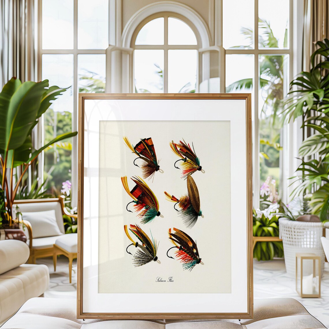 Salmon Flies Art Print, Fly Fishing Decor - Image 3