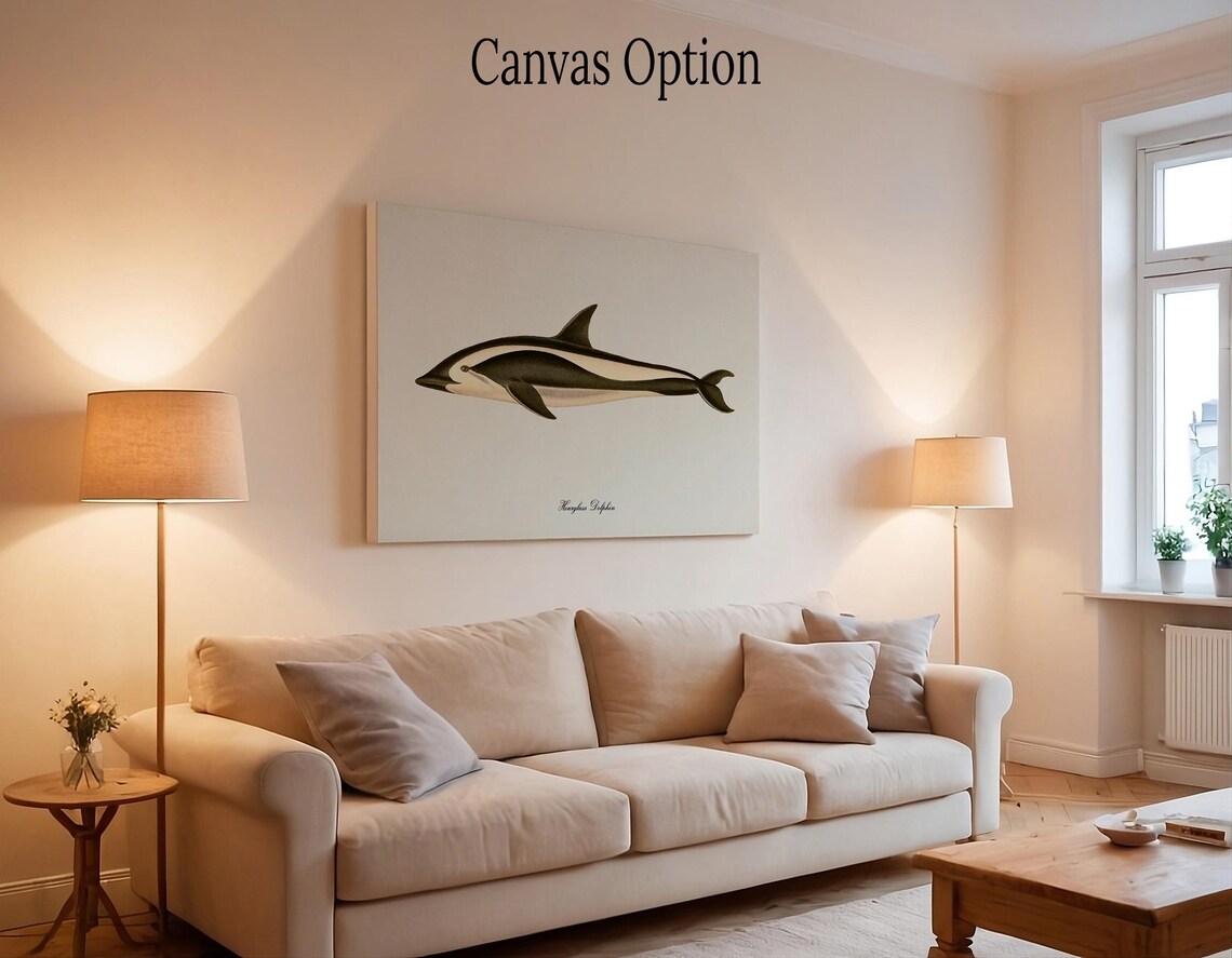 Hourglass Dolphin Art Print, Ocean Wildlife Poster - Image 2