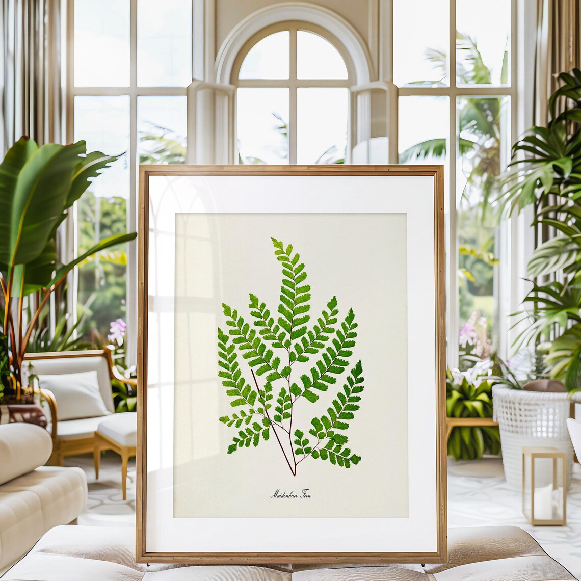 Maidenhair Fern Botanical Art Print, Home Decor - Image 3