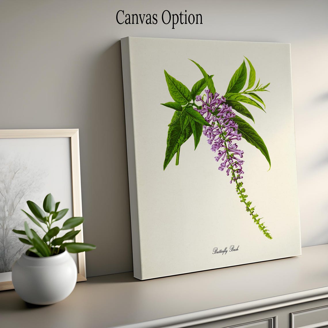Butterfly Bush Flower Art Print Botanical Art Print Flower Wall Art Flower Print Floral Purple Flower Art Print - Image 2