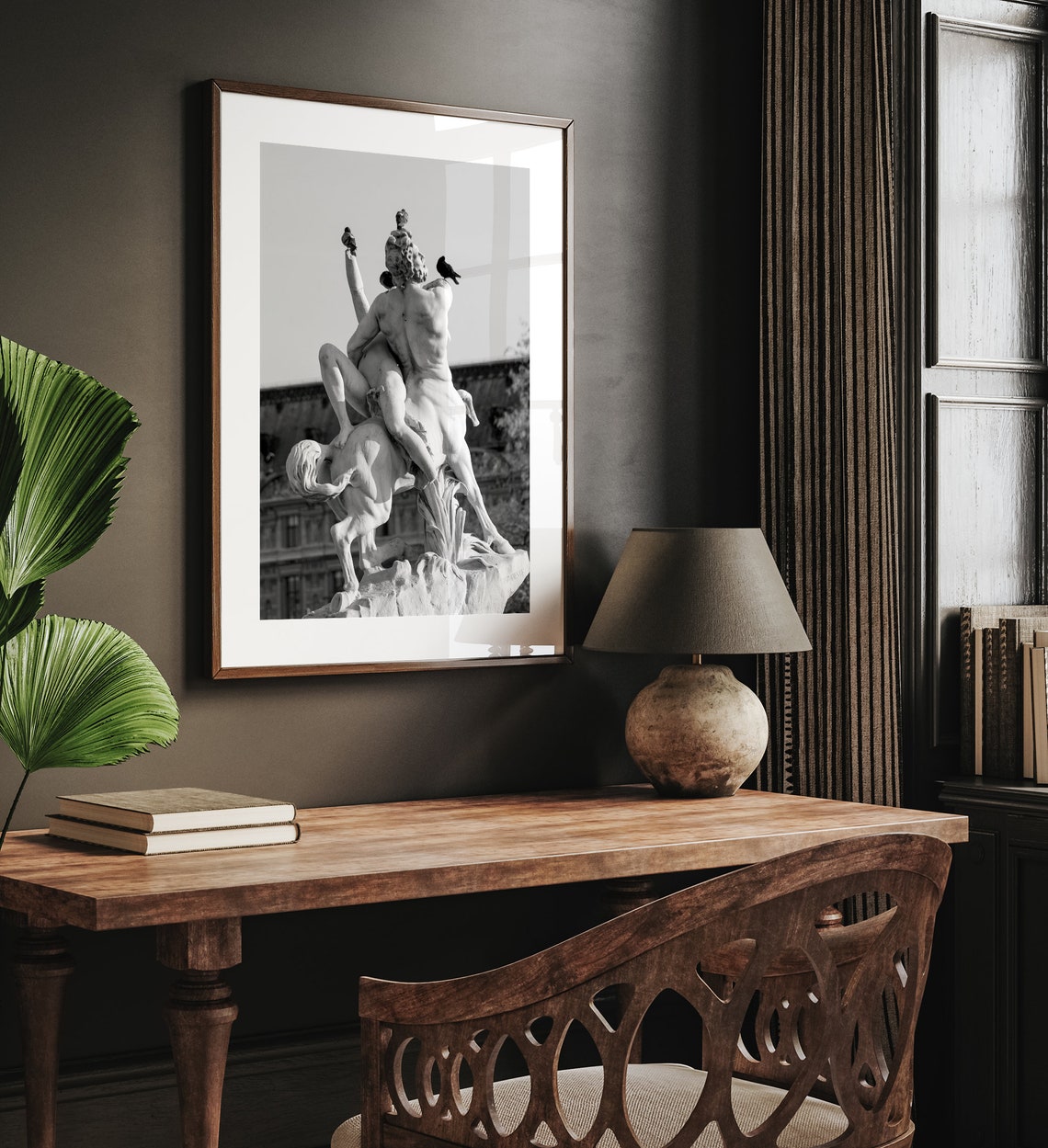Paris Classical Centaur Statue Black And White Sculpture Print - Image 3