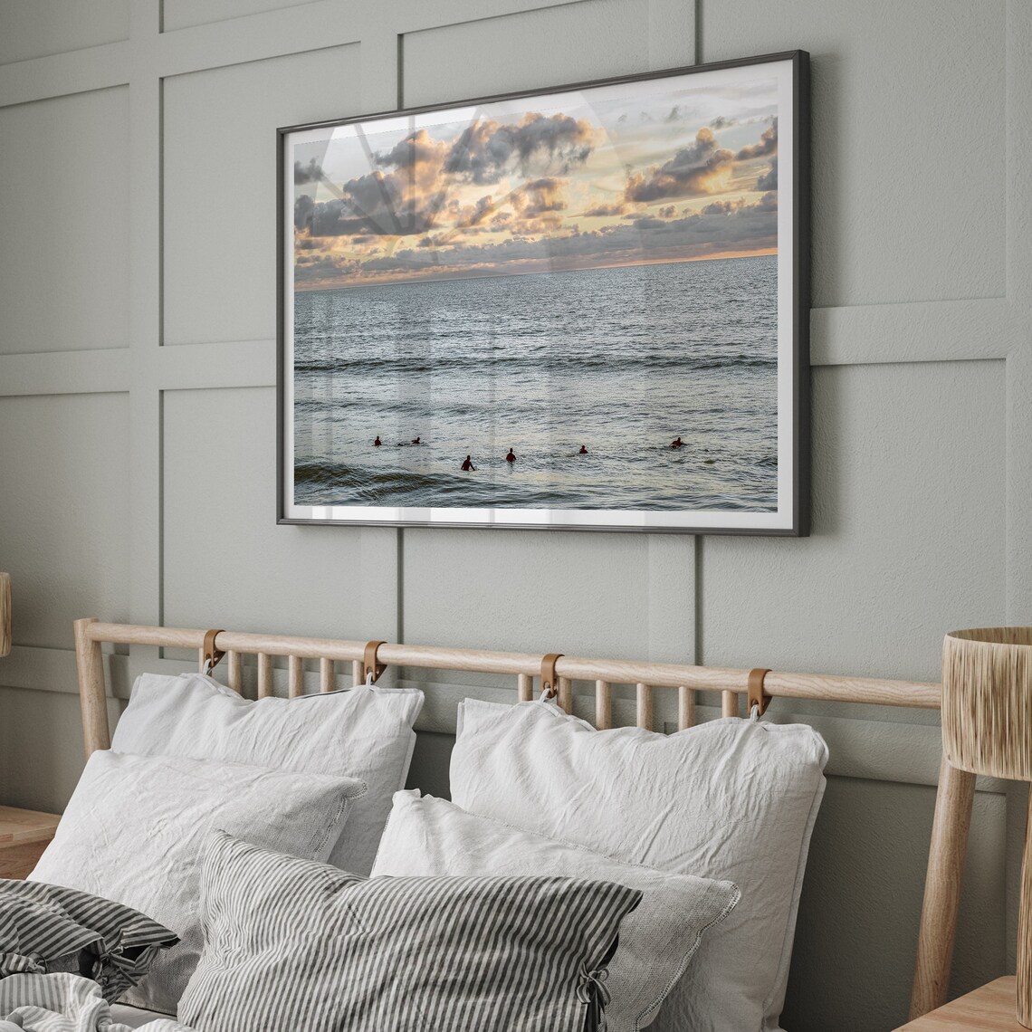 Sunset Surfers, Minimalist California Art Print - Image 3
