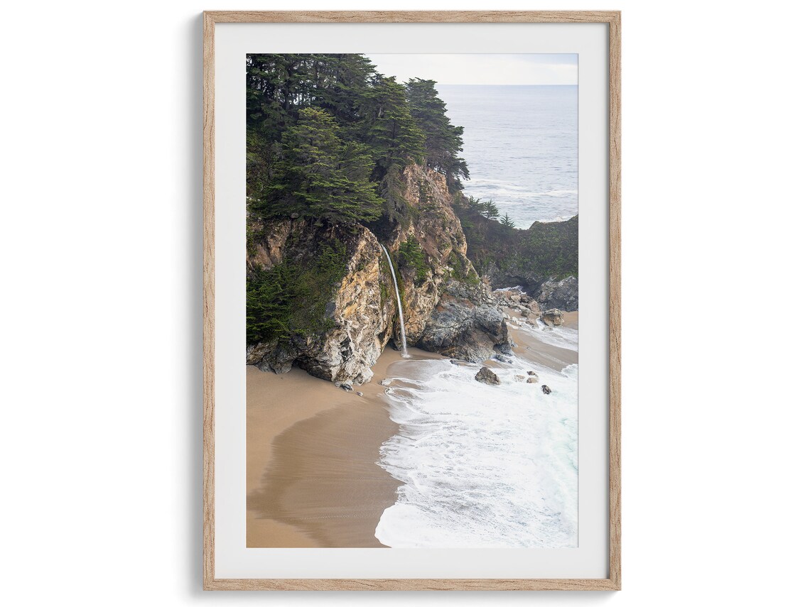 Big Sur McWay Waterfall Art Print, California Coast