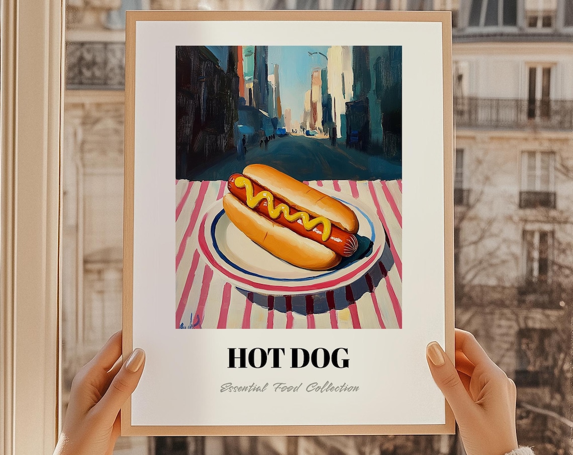 Hot Dog Cuisine, German Dining Room Cafe Art Print