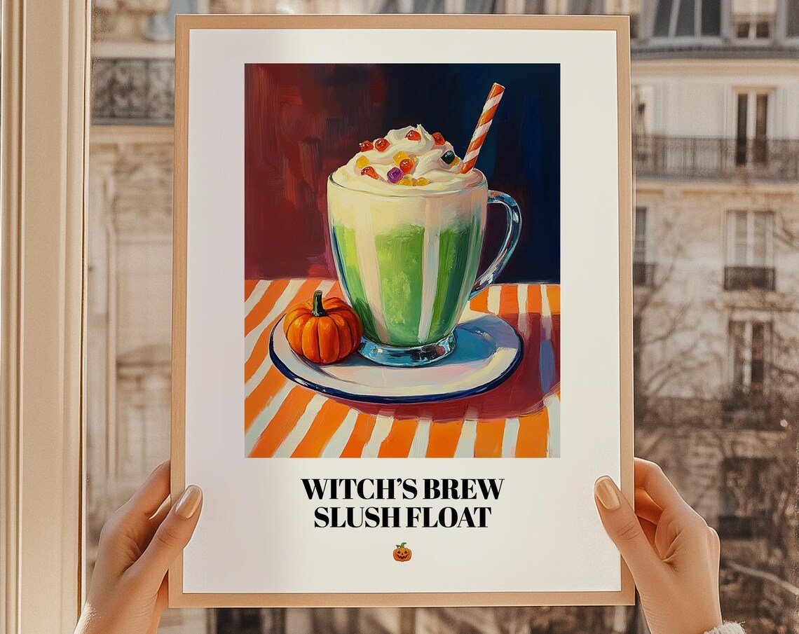 Witchs Brew Slush Float, Halloween Drink Gift