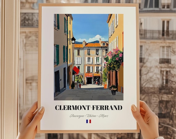 Clermontferrand Auvergnerhnealpes France Wall Art Oil Painting Reproduction Print Poster Friend Gift Dorm