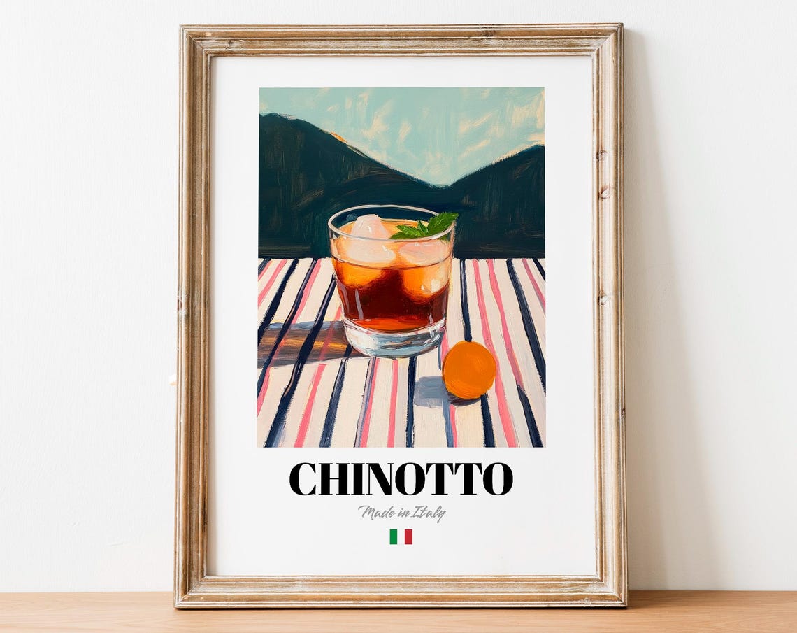 Chinotto Italian Bitter Soda Citrus Cocktail Still Life Poster