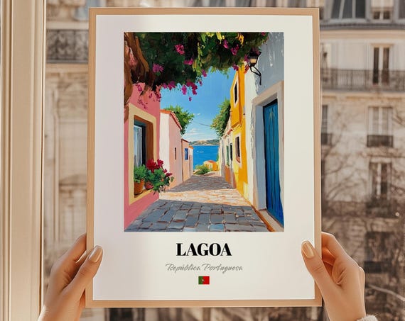 Lagoa Repblica Portuguesa Portugal Wall Art Oil Painting Reproduction Print Friend Gift Dorm Decor