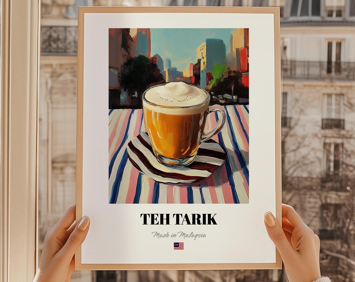 Teh Tarik Malaysian Tea Poster Bar Dcor Wall Art Friend Dining Room