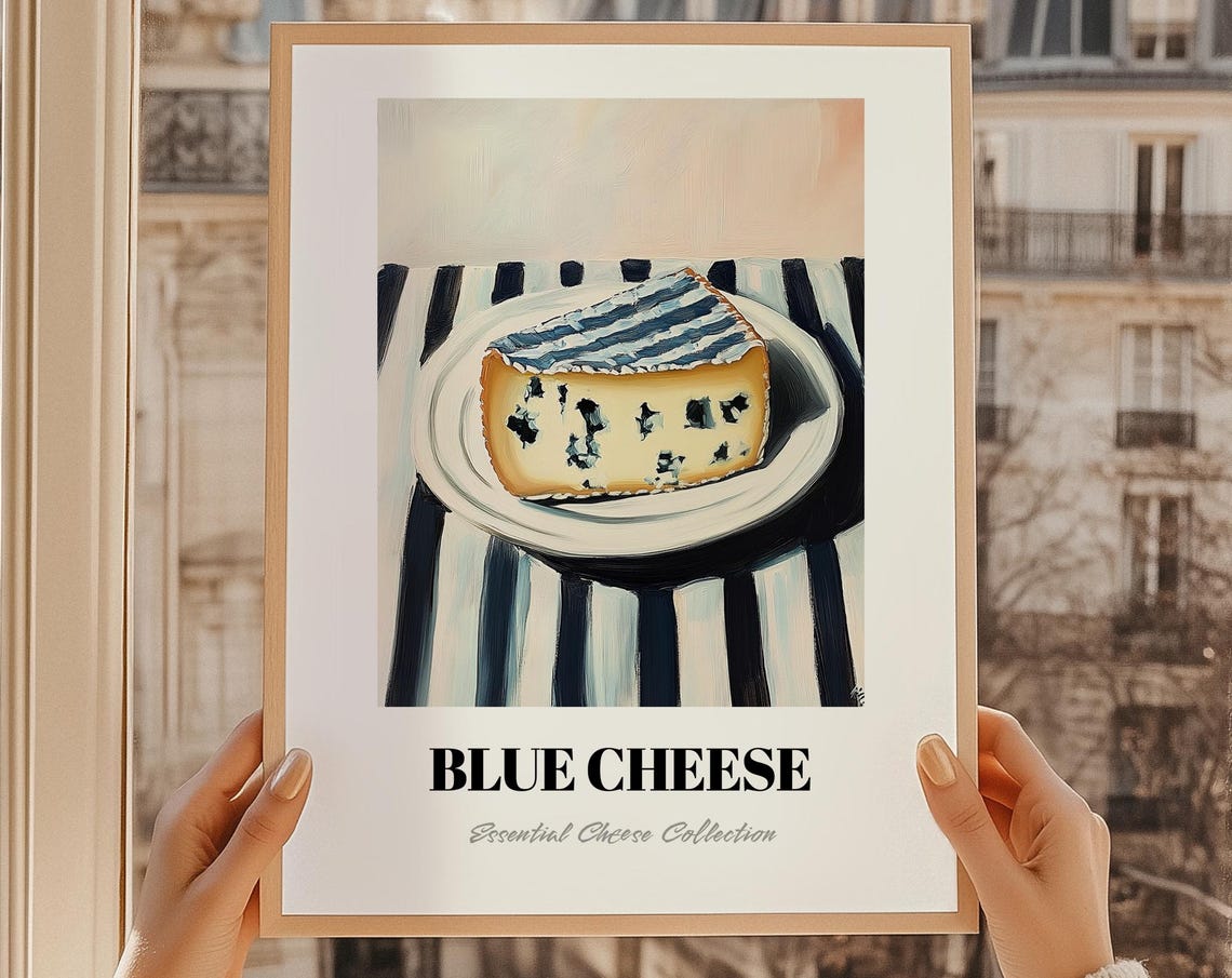 Blue Cheese Essential Collection Kitchen Still Life Wall Art