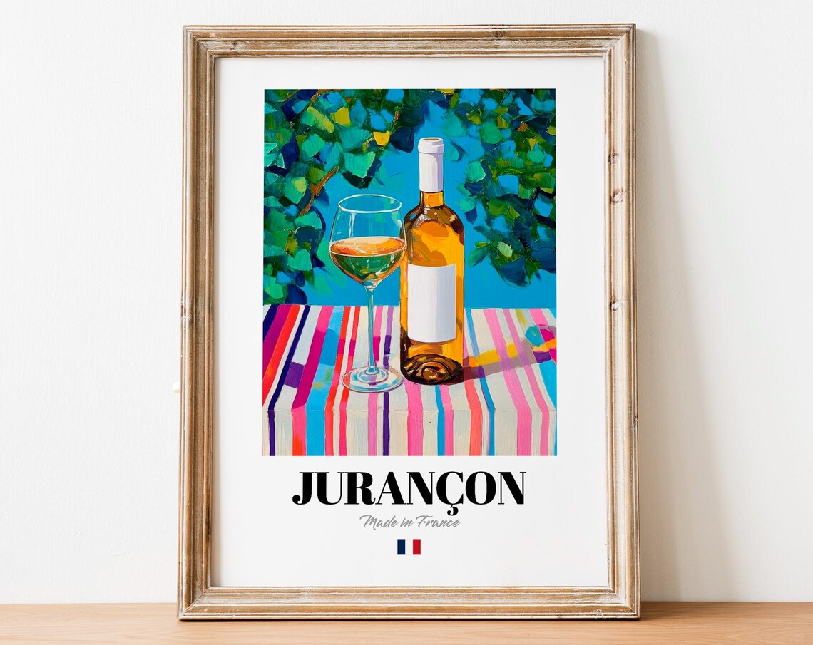Juranon Sweet Wine Poster Print French White Art For Homes