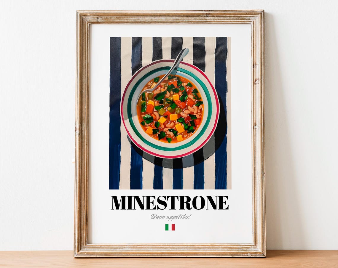 Minestrone Buon Appetito Italian Vegetable Soup Kitchen Wall Art