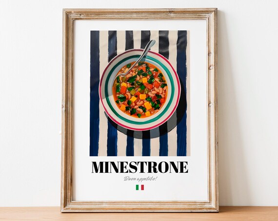 Minestrone Buon Appetito Italian Vegetable Soup Kitchen Wall Art