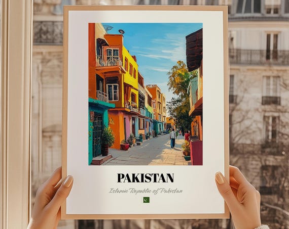 Pakistan Islamic Republic Of Wall Art Oil Painting Reproduction Print Friend Gift Bedroom Decor