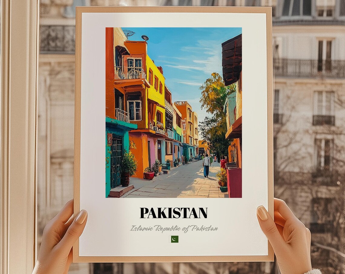 Pakistan Islamic Republic Of Wall Art Oil Painting Reproduction Print Friend Gift Bedroom Decor