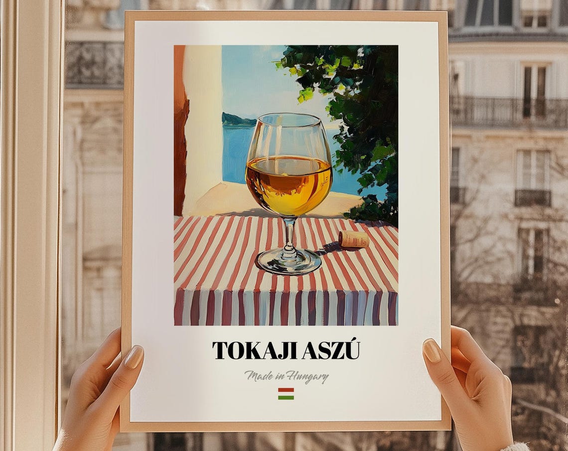 Tokaji Asz Hungarian Wine Poster Bar Dcor Wall Art Hungary Friend Gift Kitchen Print
