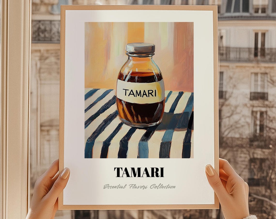 Tamari Sauce Grocery Poster Pantry Decor Print Foodie Gift Restaurant Wall Kitchen Art